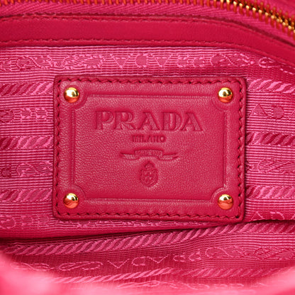 Prada Vernice Gaufre Shoulder Bag Fuxia 6 of 11