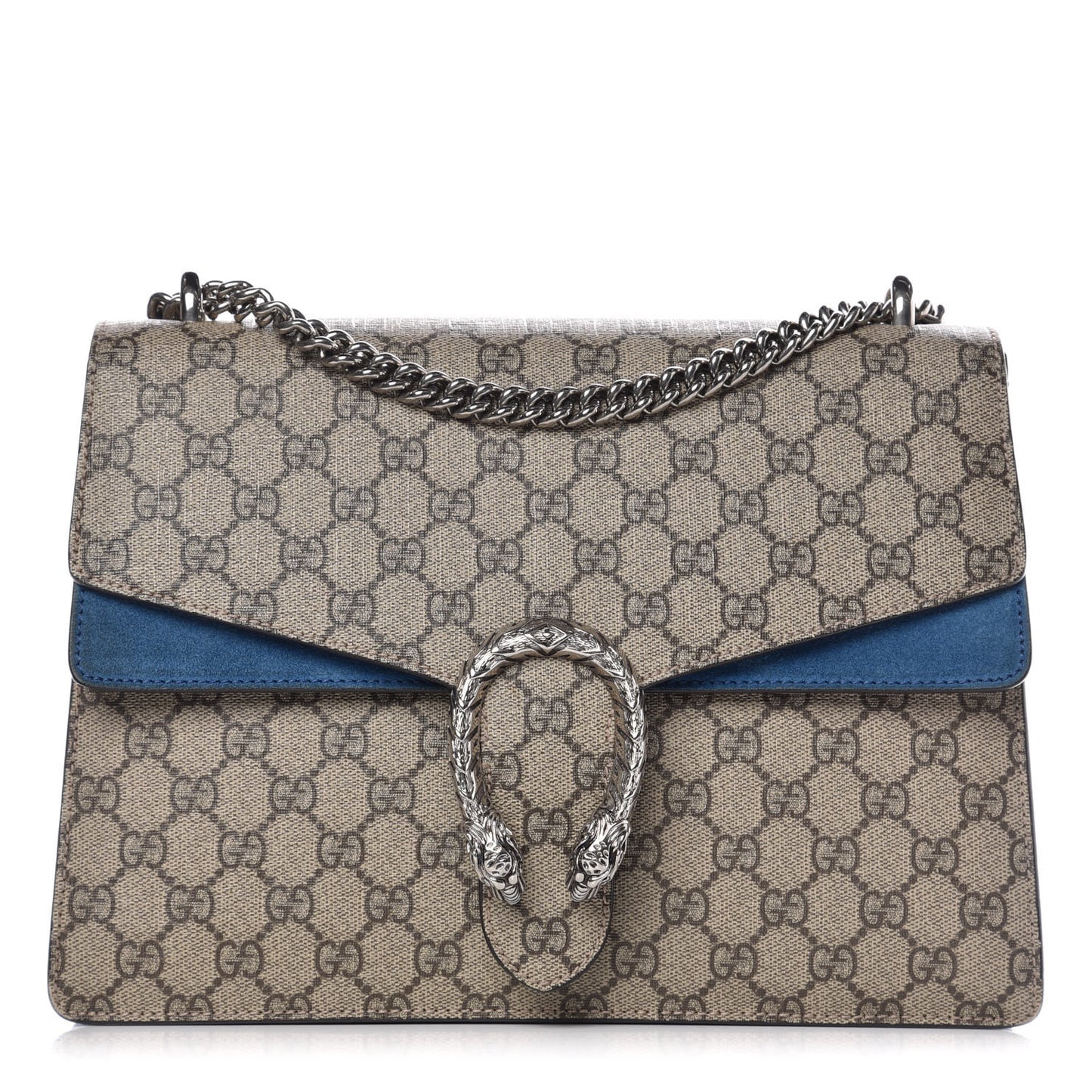 GG Supreme Monogram Medium Dionysus Shoulder Bag Blue