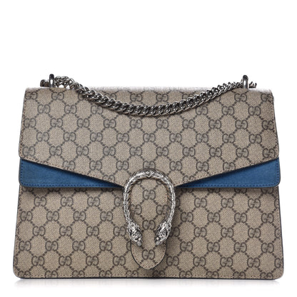 Gucci GG Supreme Monogram Medium Dionysus Shoulder Bag Blue 1 of 13