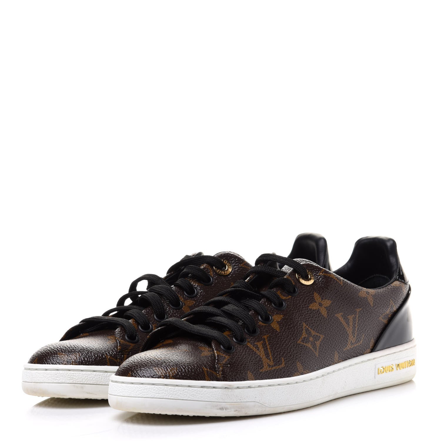 Louis Vuitton Patent Monogram Frontrow Sneakers 37 3 of 12