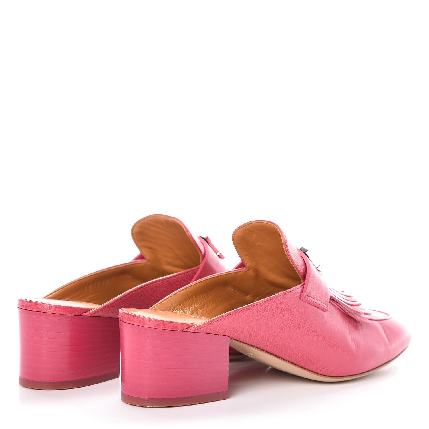 Hermes Goatskin Tuileries Mules 37 Rouge Azalee 4 of 11