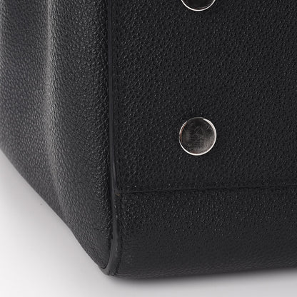 Saint Laurent Grained Calfskin Small Cabas Rive Gauche Black 9 of 12