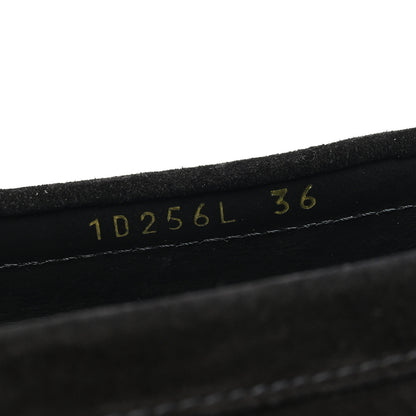 Prada Suede Metal Driving Loafers 36 Black 8 of 8