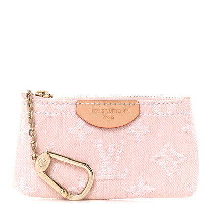 Louis Vuitton Monogram Denim Key Pouch Washed Pink 1 of 6
