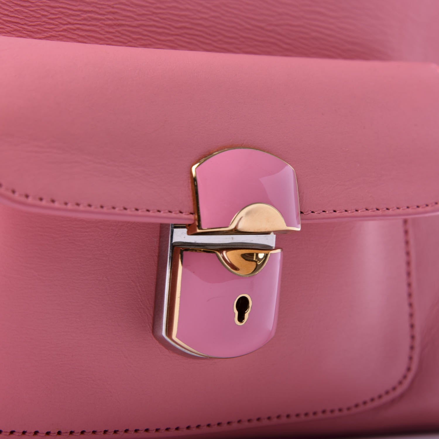 Balenciaga Calfskin Padlock Mini All Afternoon Tote Rose Fluo 14 of 14