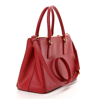 Prada Saffiano Lux Medium Galleria Double Zip Tote Fuoco 3 of 19