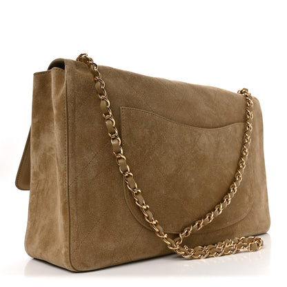 Chanel Suede Calfskin Souplissimo Maxi Flap Dark Beige 3 of 10