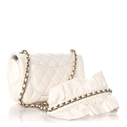 Chanel Lambskin Quilted Mini Romance Rectangular Flap White 3 of 11