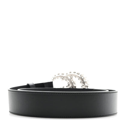 Gucci Calfskin Crystal Double G 40mm Belt 90 36 Black 2 of 5