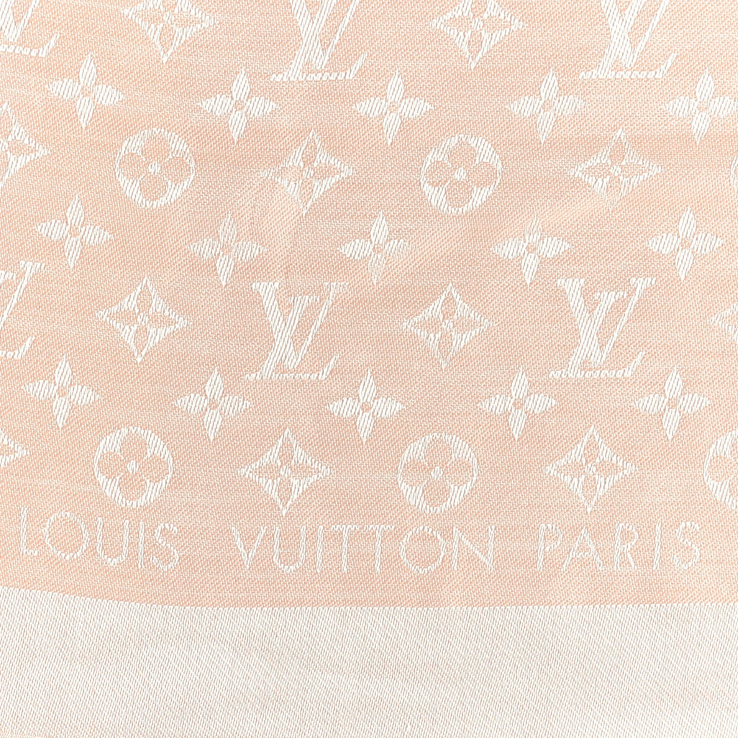 Silk Wool Monogram Denim Shawl Rose