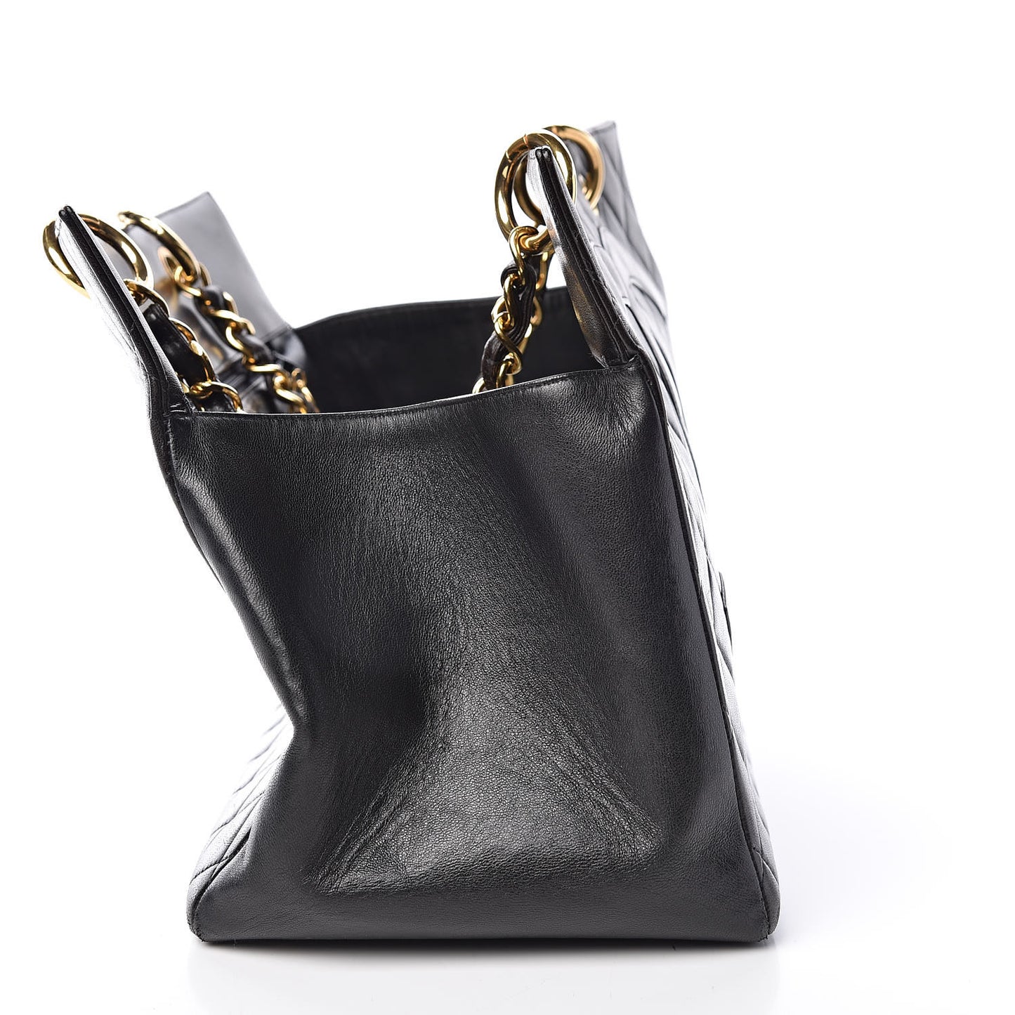 Lambskin Quilted Tote Black