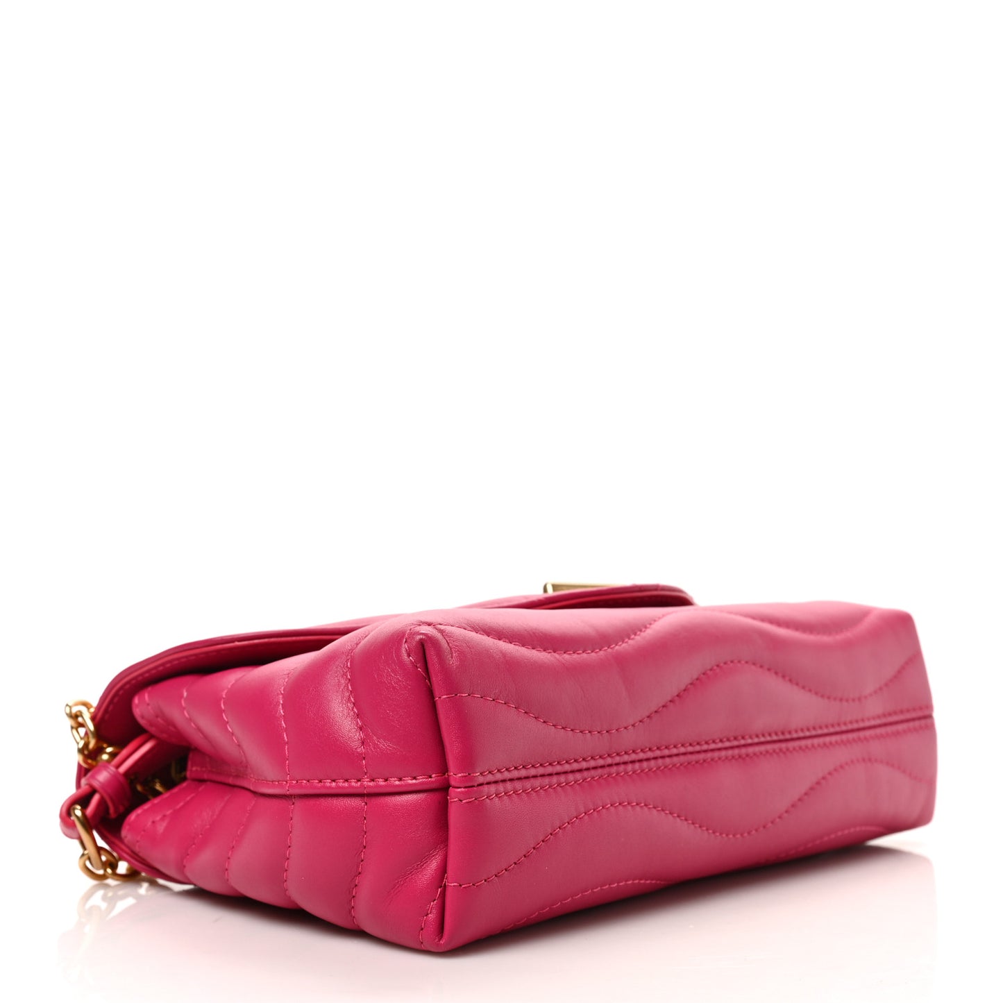 Calfskin LV New Wave Chain Bag Rose Freesia