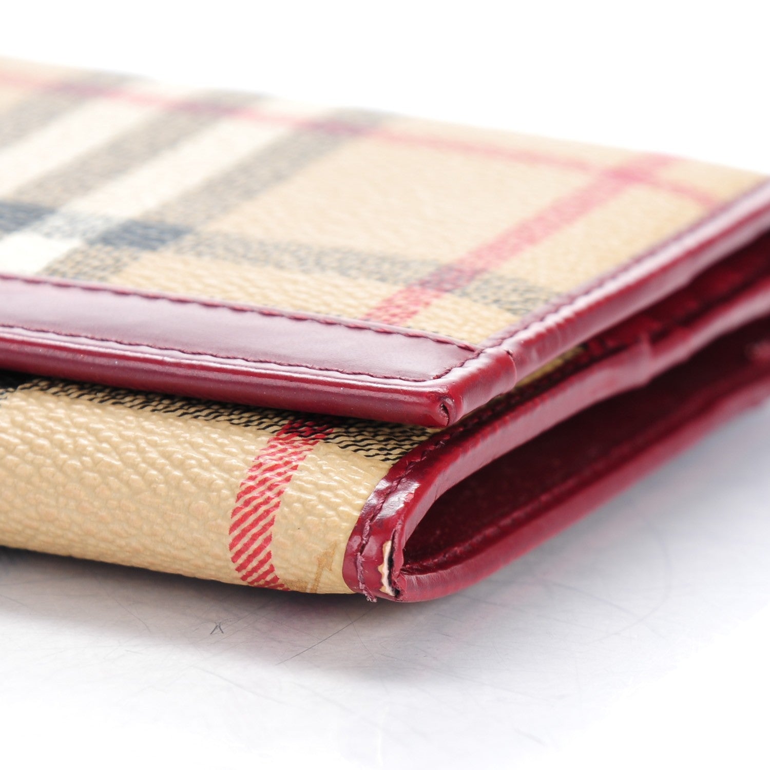 Burberry Haymarket Check Continental Wallet Red 8 of 8