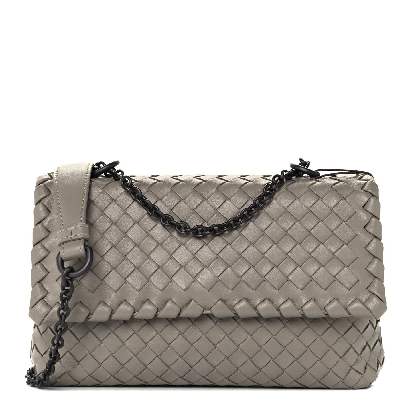 Nappa Intrecciato Baby Olimpia Shoulder Bag Limestone