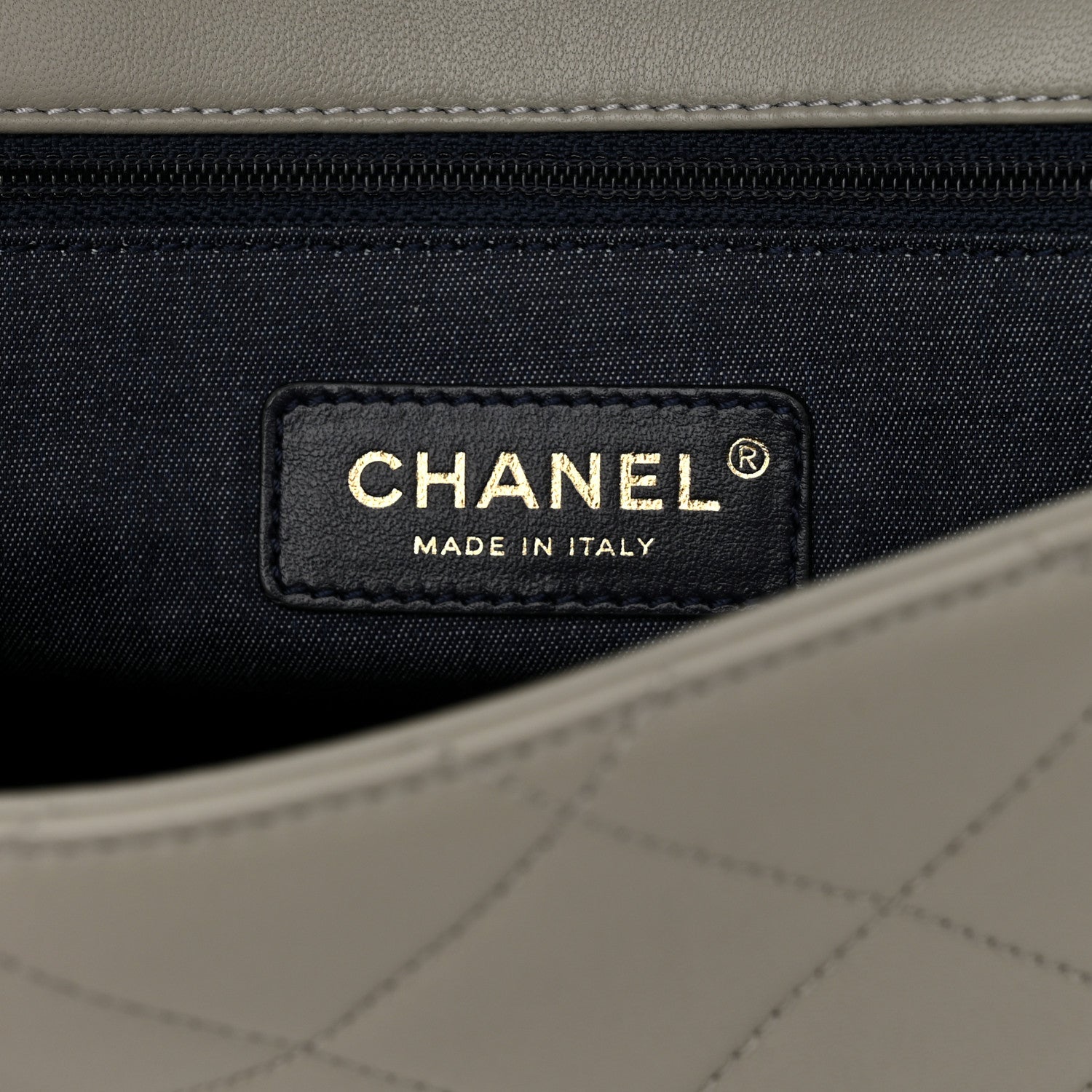 Chanel Lambskin Quilted Resin Bi-Color Chain Flap Bag Grey 6 of 15
