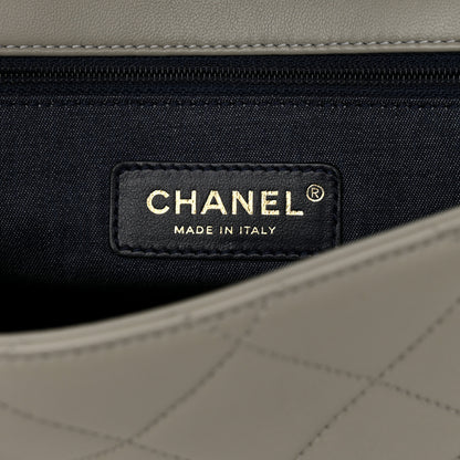 Chanel Lambskin Quilted Resin Bi-Color Chain Flap Bag Grey 6 of 15
