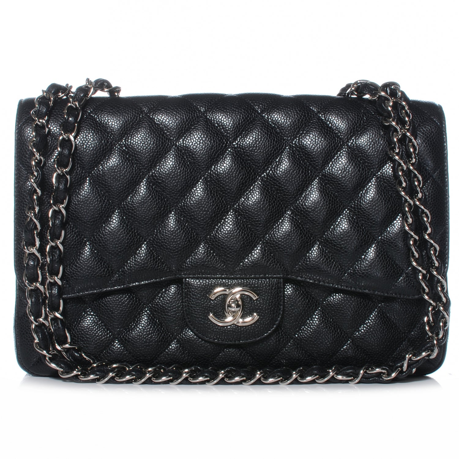 Chanel Caviar Jumbo Single Flap Black 1 of 7