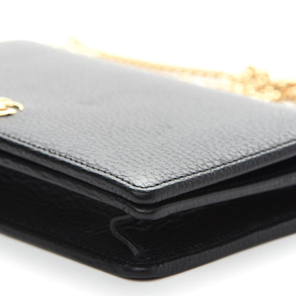 Gucci Calfskin Mini GG Marmont Chain Wallet Black 8 of 8