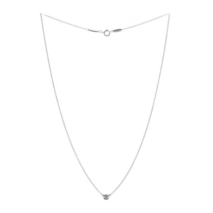 Tiffany Platinum Diamond .12ct Elsa Peretti Diamonds by the Yard Pendant Necklace 3 of 8