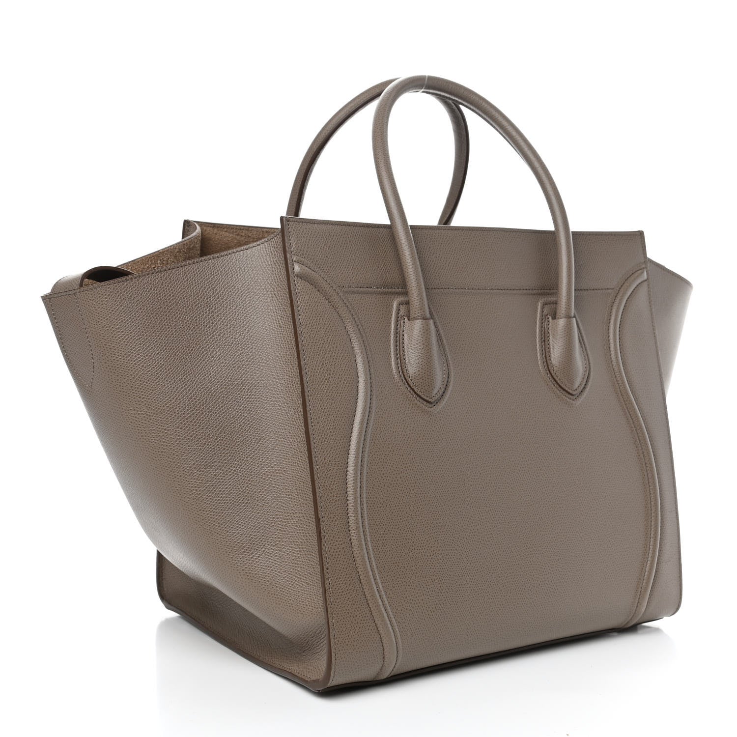 Celine Baby Grained Calfskin Medium Phantom Luggage Taupe 2 of 4