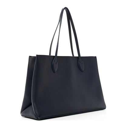 Louis Vuitton Grained Calfskin Lockme Shopper Navy 3 of 9