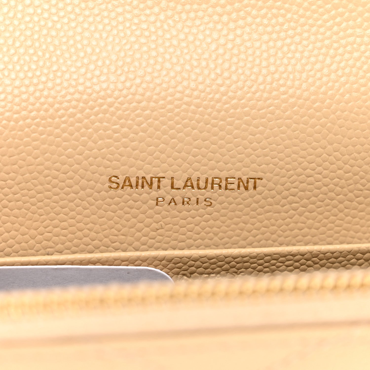 Saint Laurent Grain De Poudre Matelasse Chevron Monogram Envelope Chain Wallet Nude Powder 7 of 12