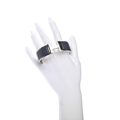 Hermes Enamel Wide Clic Clac H Bracelet GM Ardoise 2 of 4