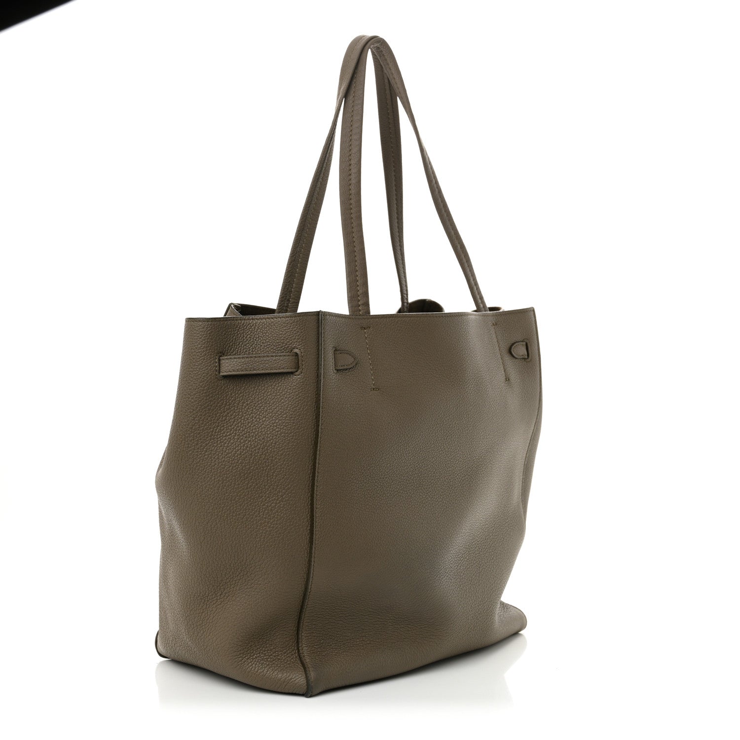 Celine Soft Grained Calfskin Small Belt Cabas Phantom Taupe 2 of 11