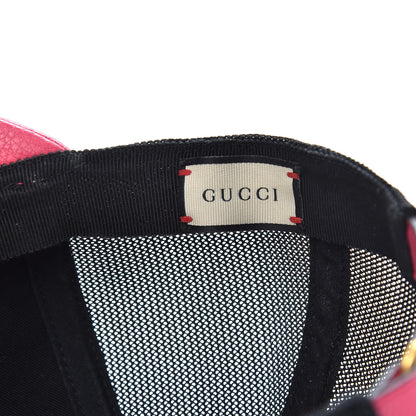 Gucci Cripto Calfskin Logo Baseball Hat L Fuxia Black 7 of 9