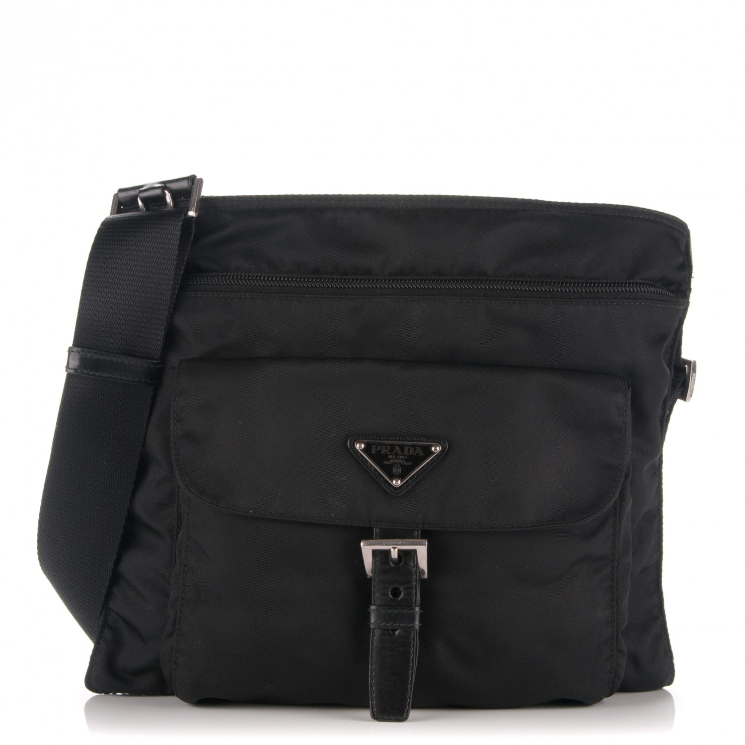 Prada Nylon Vela Messenger Black 1 of 8