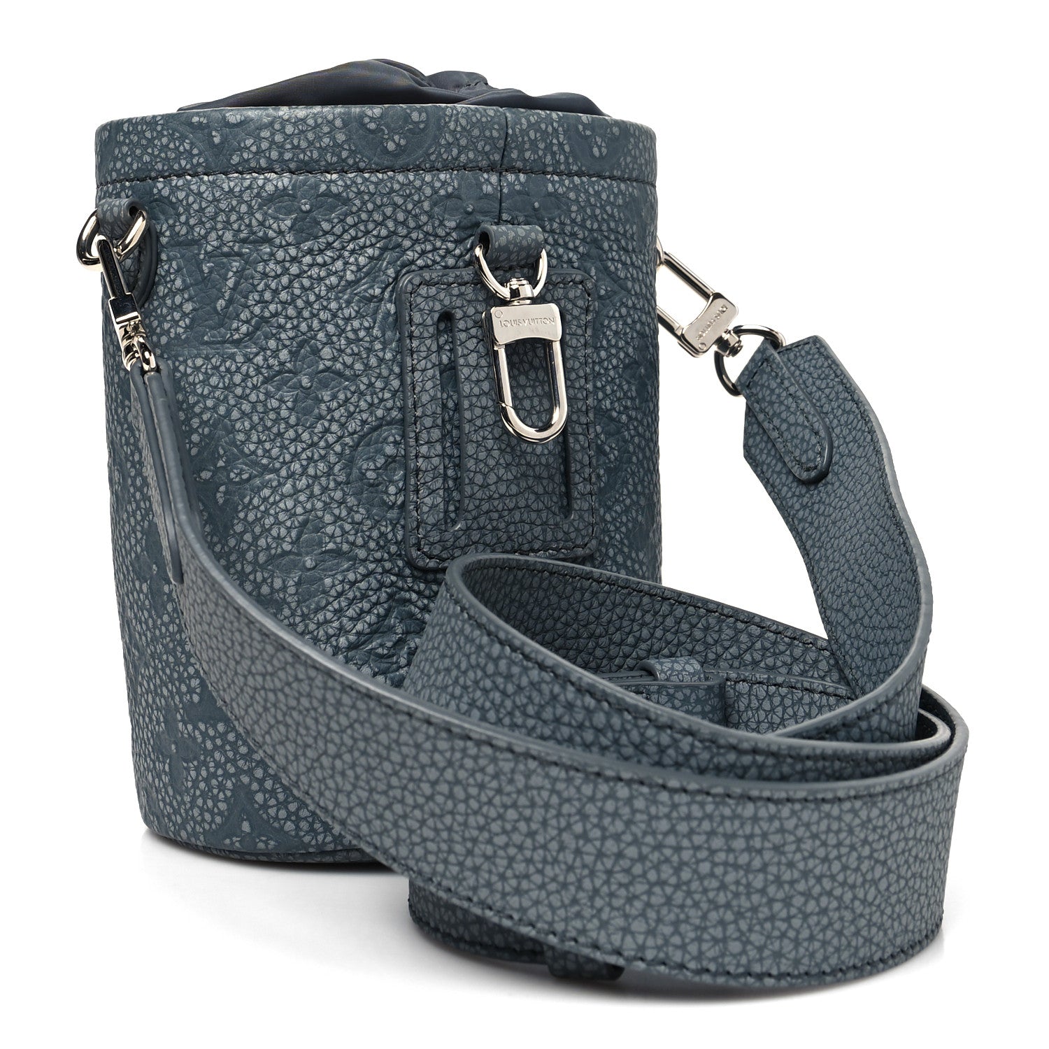 Louis Vuitton Taurillon Monogram Chalk Pouch Granite Gray 3 of 9
