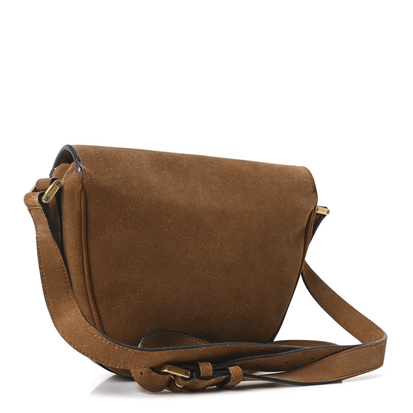 Suede Y Studs Satchel Brown