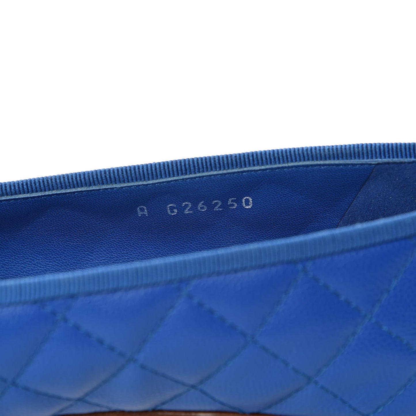 Caviar Quilted CC Cap Toe Ballerina Flats 38 Bright Blue