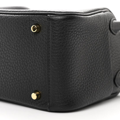 Hermes Taurillon Clemence Mini Lindy 20 Black 11 of 12