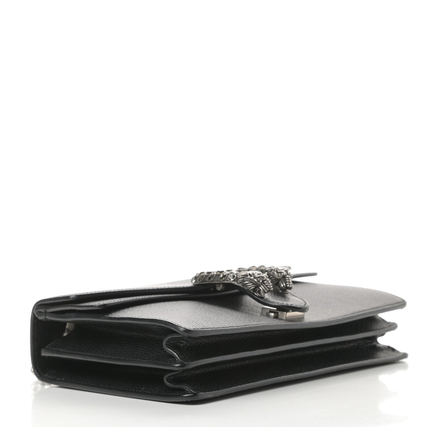 Pebbled Calfskin Small Dionysus Shoulder Bag Black