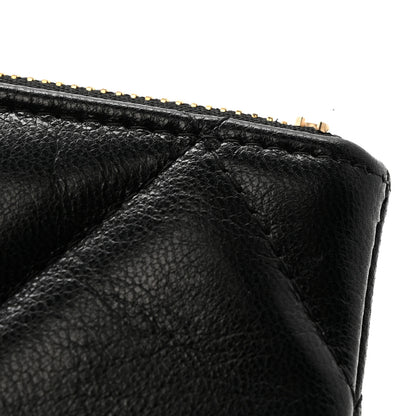 Chanel Shiny Goatskin Quilted Small Chanel 19 Pouch Black 8 of 12