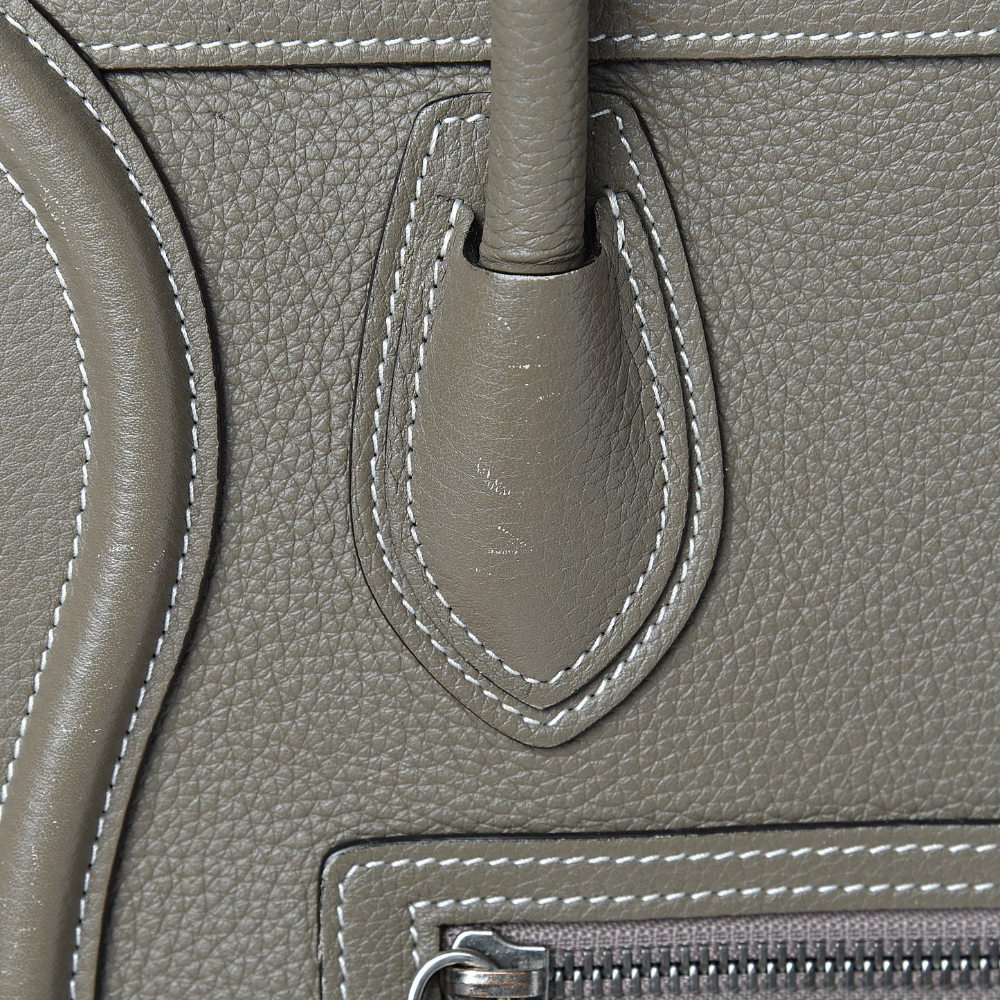 Drummed Calfskin Micro Luggage Souris