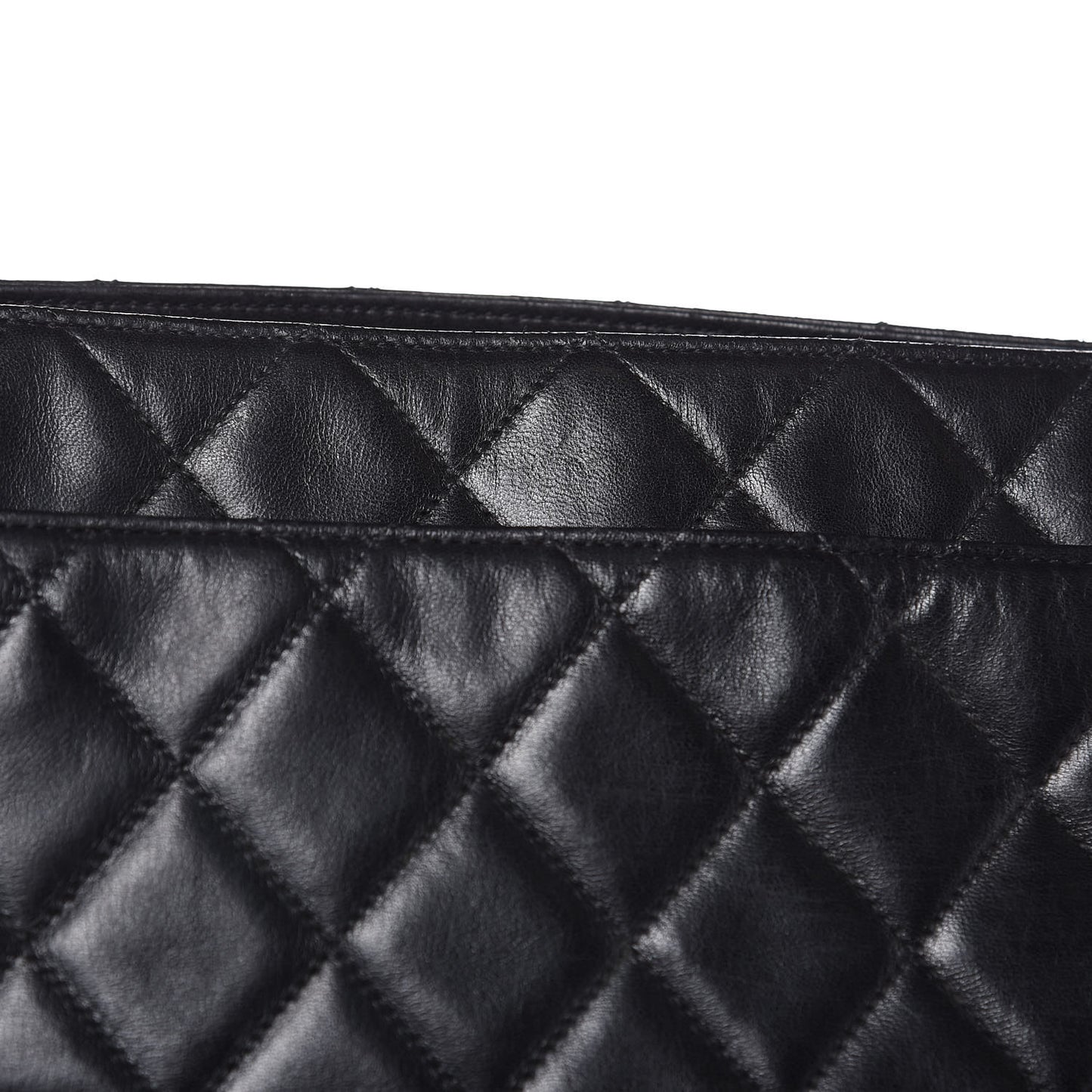 Lambskin Shopping Tote Black