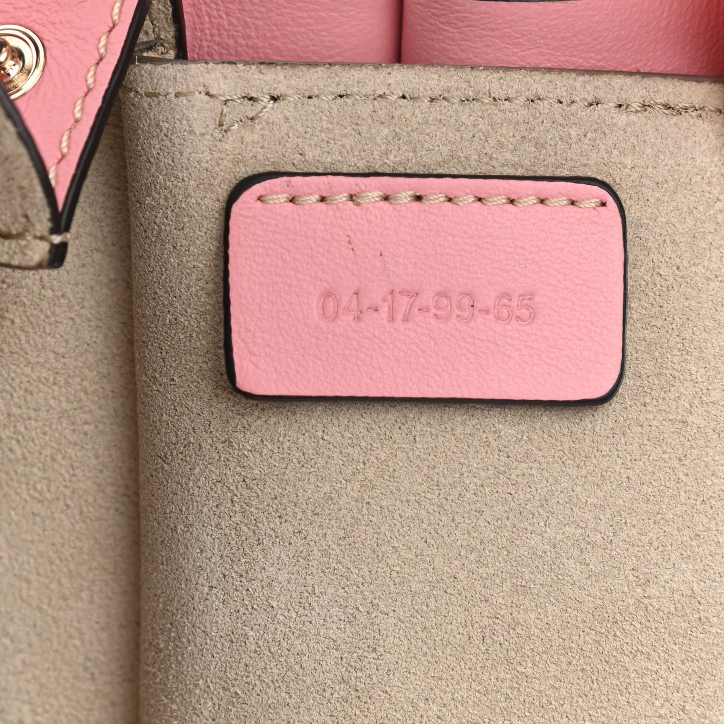 Suede Calfskin Mini Faye Bracelet Bag Washed Pink