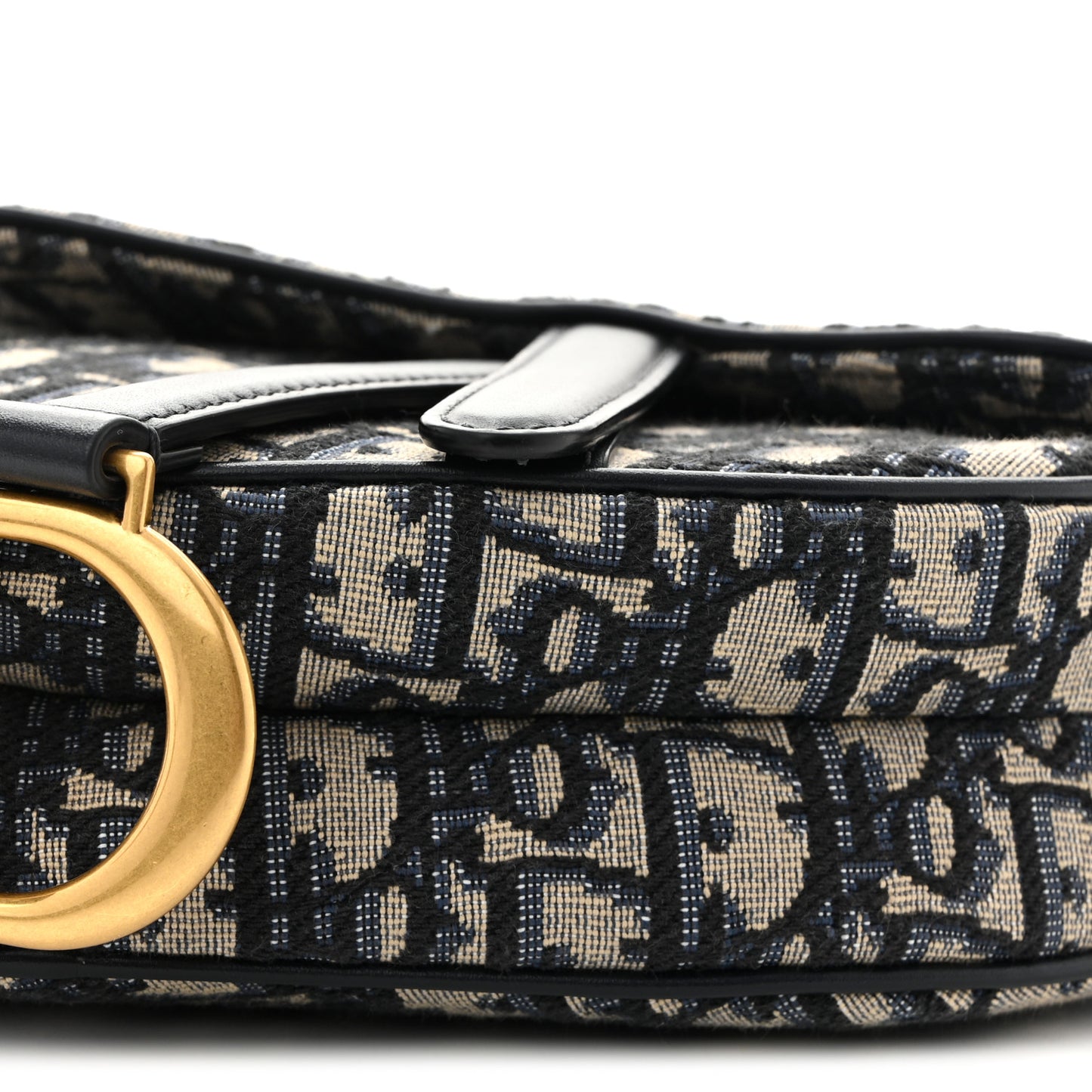 Oblique Mini Saddle Bag With Strap Blue