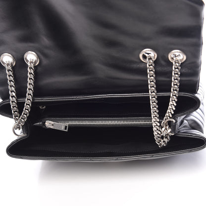 Saint Laurent Calfskin Y Quilted Monogram Medium Loulou Chain Satchel Black 5 of 10