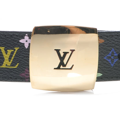 Louis Vuitton Monogram Multicolor LV Cut Reversible Belt 90 36 Black 3 of 5
