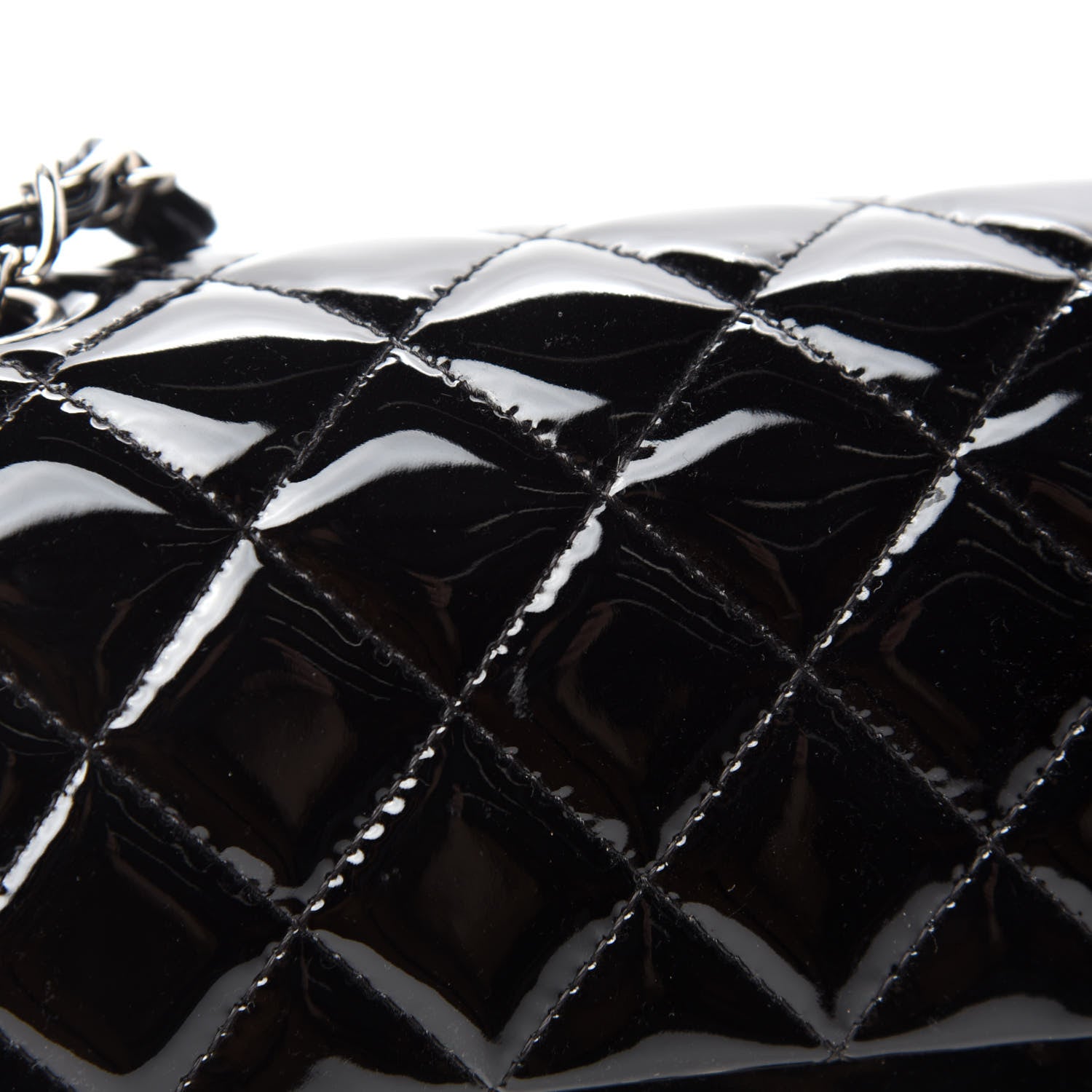 Chanel Patent Calfskin Quilted Mini Rectangular Flap Black 10 of 14