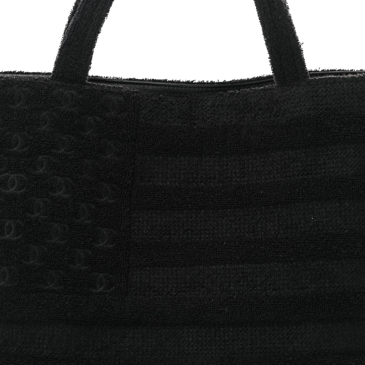 Terry Cotton Flag CC Beach Tote Towel Set Black