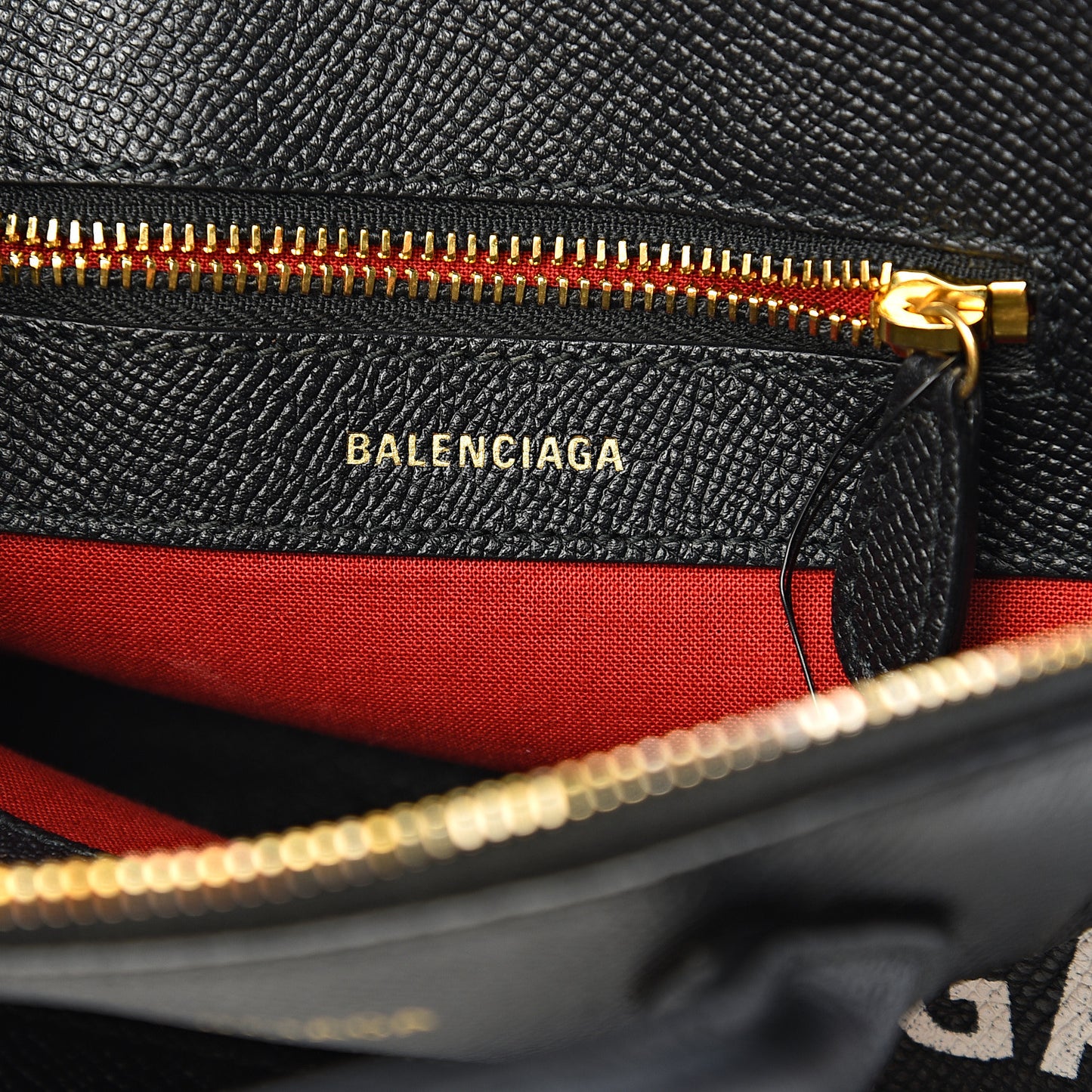 Signature Grained Calfskin XXS Ville Top Handle Bag Black White