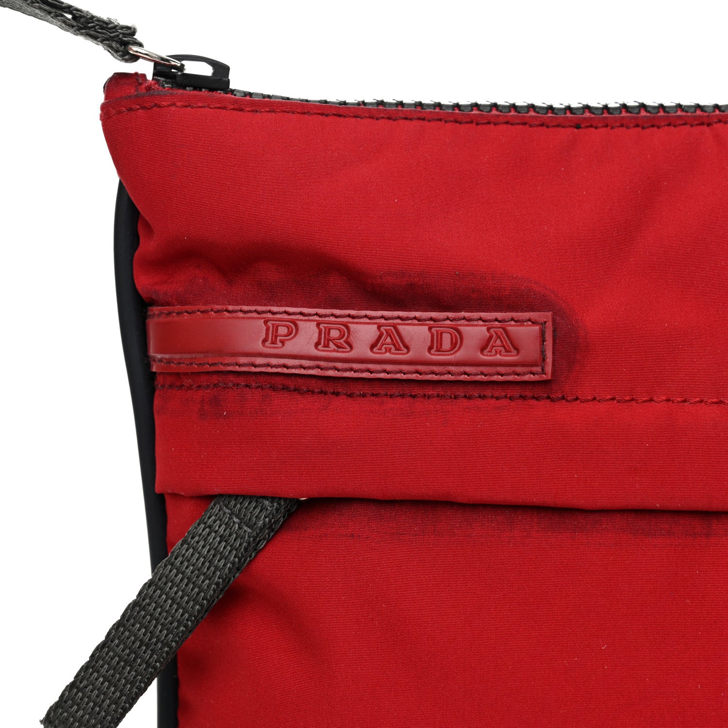 Prada Nylon Vela Sport Messenger Bag Scarlatto 6 of 16