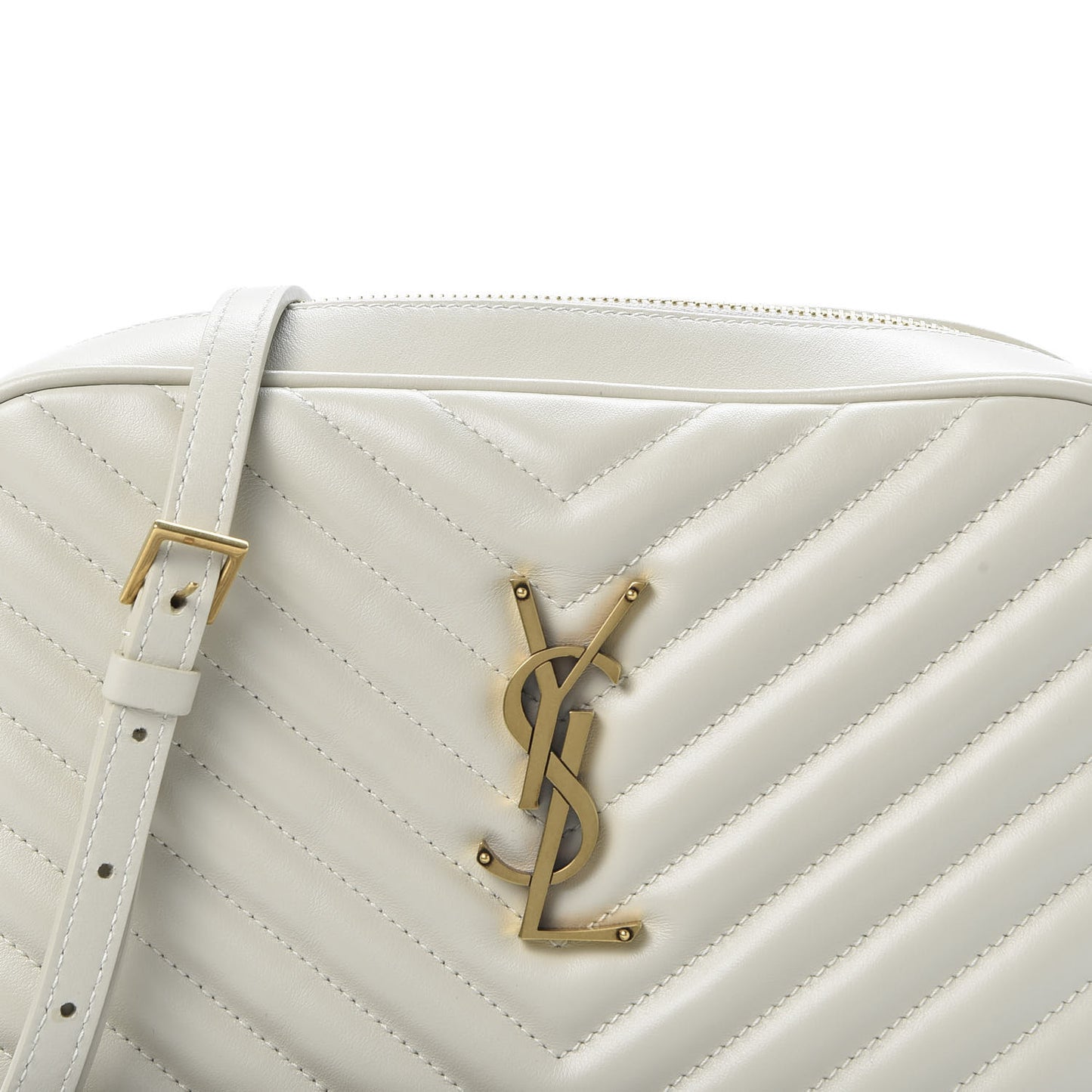 Calfskin Matelasse Monogram Lou Camera Bag Crema Soft