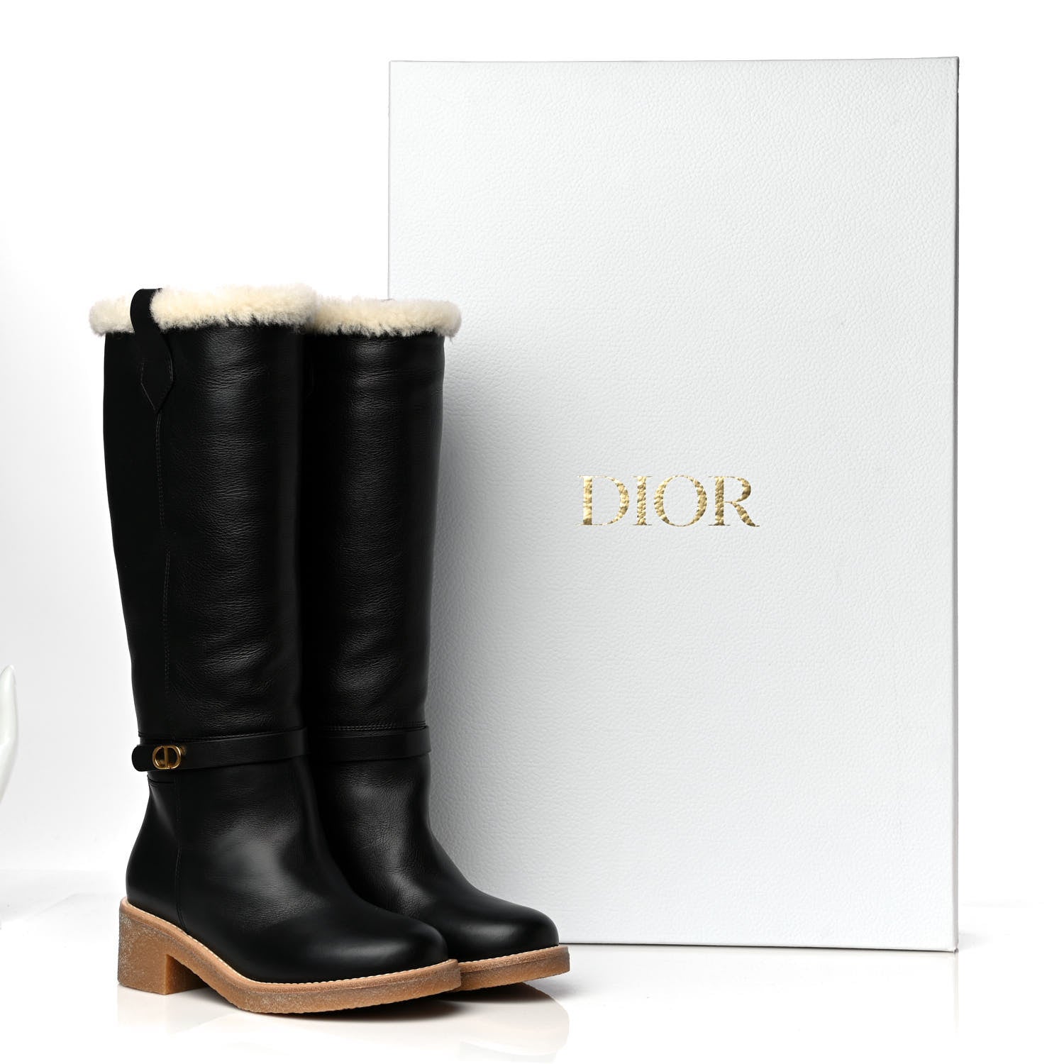 Christian Dior Calfskin Shearling D-Furious Boots 37 Black 18 of 20