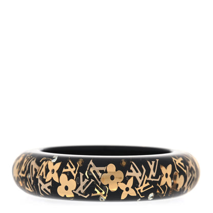 Louis Vuitton Resin Swarovski Small Inclusion Bracelet GM Black 1 of 4