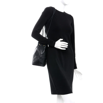 Chanel Lambskin CC Drawstring Bag Black 2 of 8